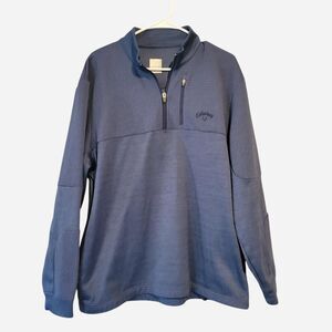 Callaway Men's Large Quarter zip Navy Pull Over Sweater